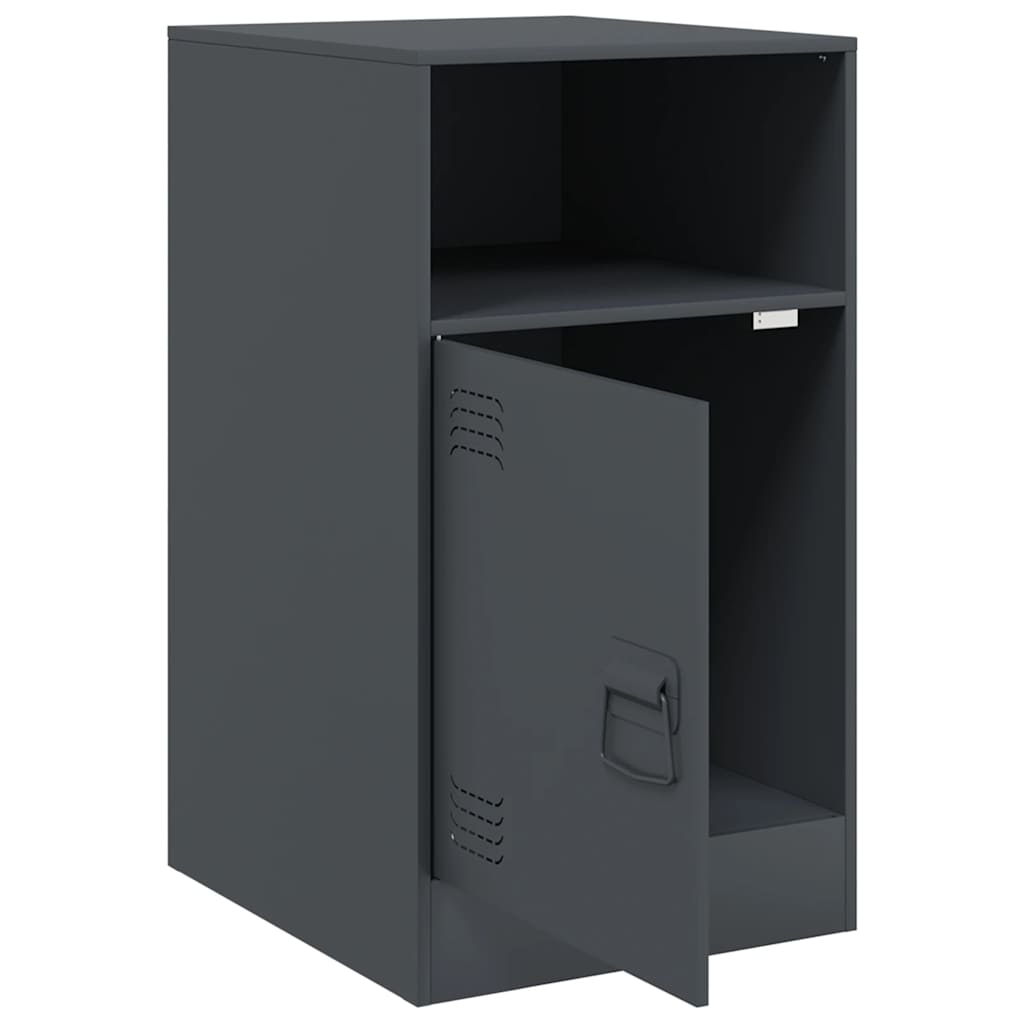 Bedside Cabinet Anthracite 34.5x39x62 cm Steel