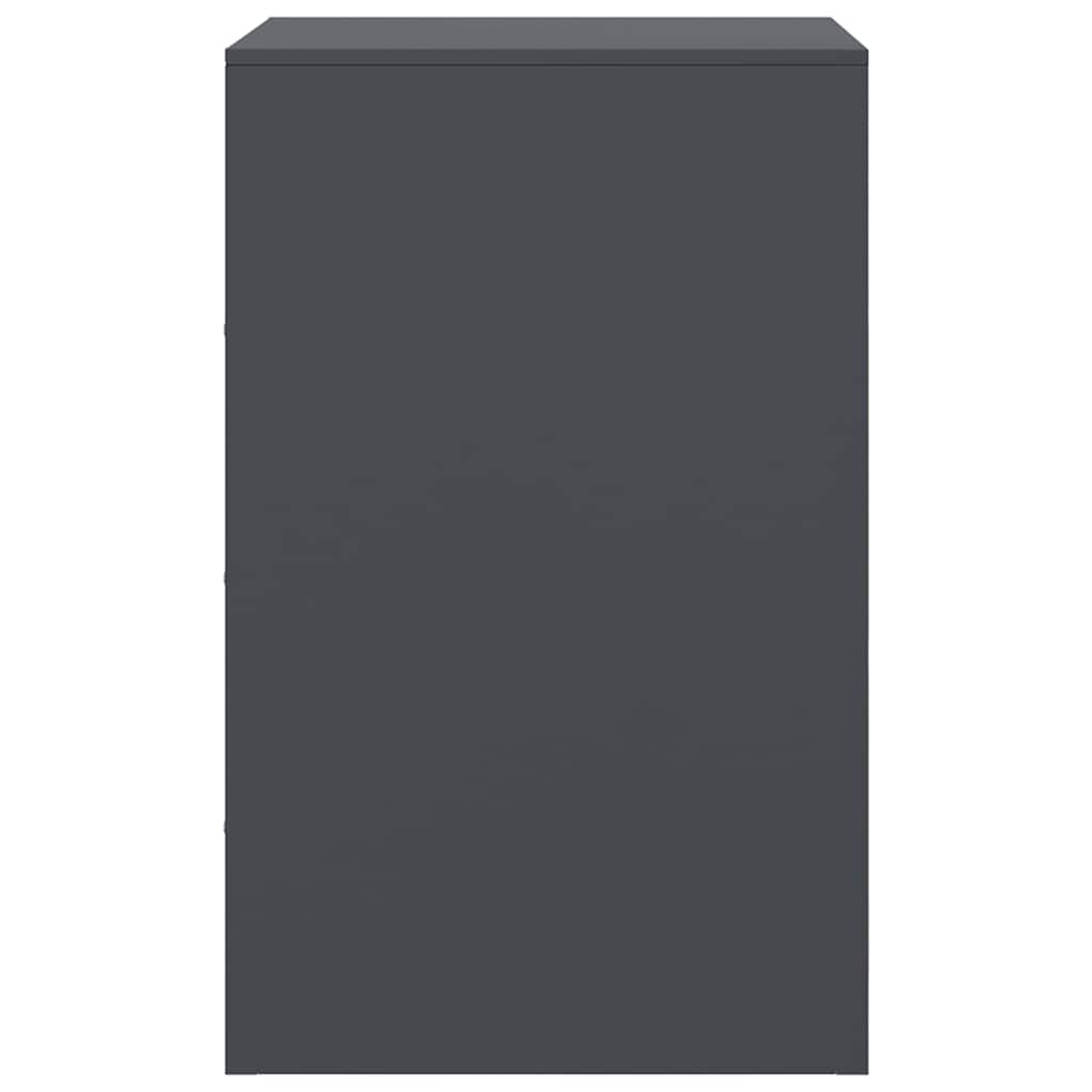Bedside Cabinet Anthracite 34.5x39x62 cm Steel