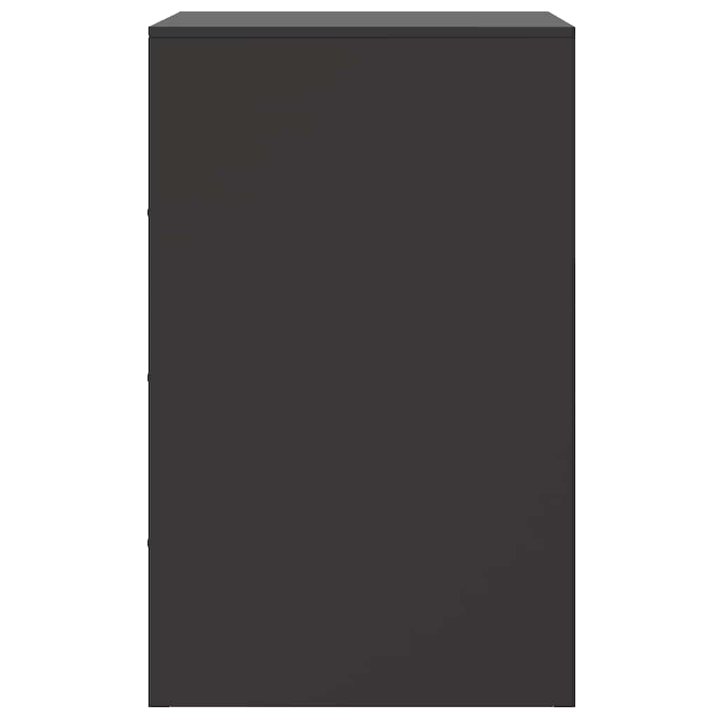 Bedside Cabinet Black 34.5x39x62 cm Steel