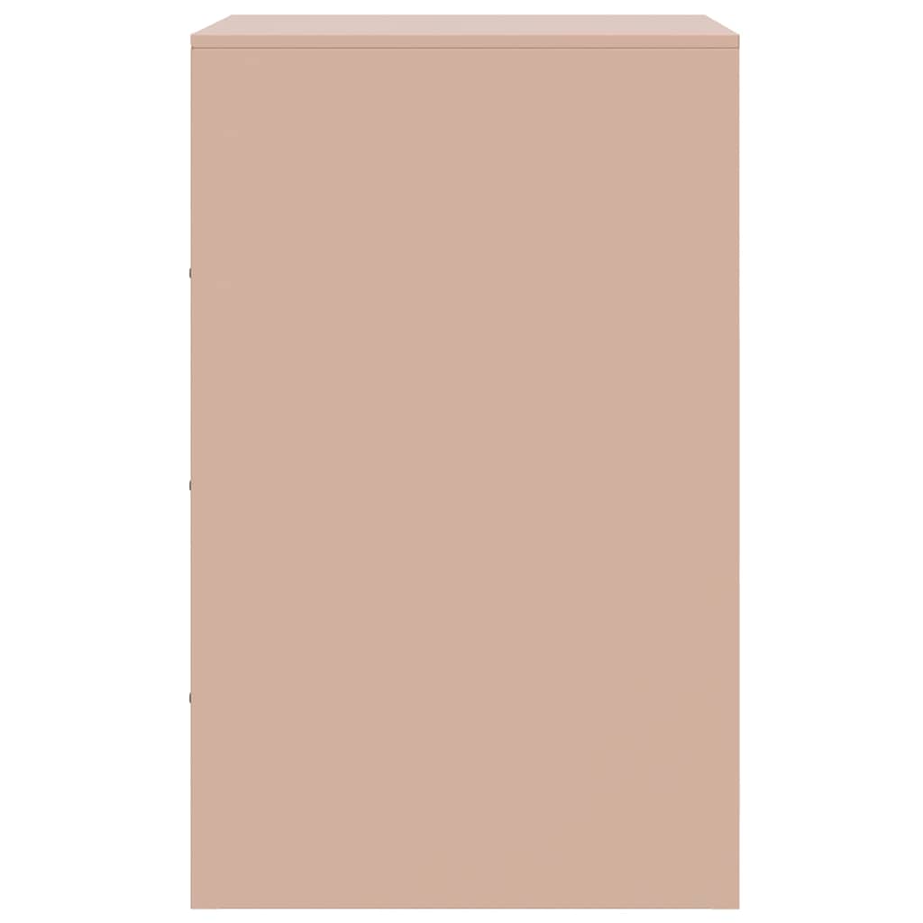 Bedside Cabinet Pink 34.5x39x62 cm Steel