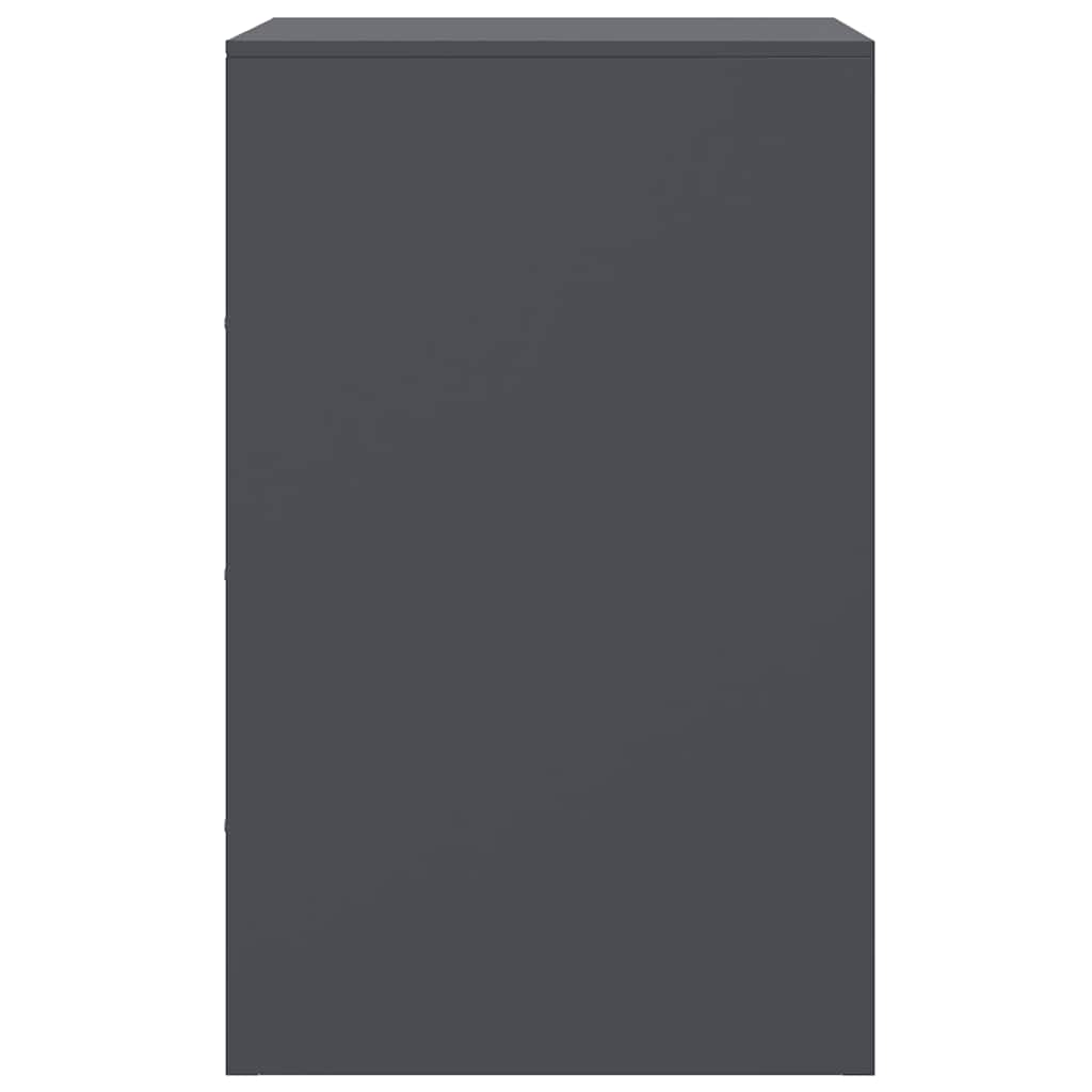 Bedside Cabinets 2 pcs Anthracite 34.5x39x62 cm Steel