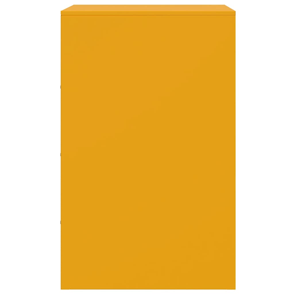 Bedside Cabinet Mustard Yellow 34.5x39x62 cm Steel