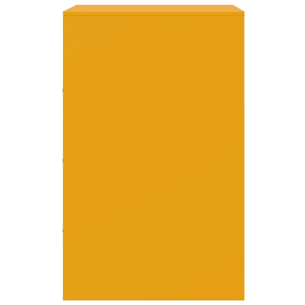 Bedside Cabinets 2 pcs Mustard Yellow 34.5x39x62 cm Steel