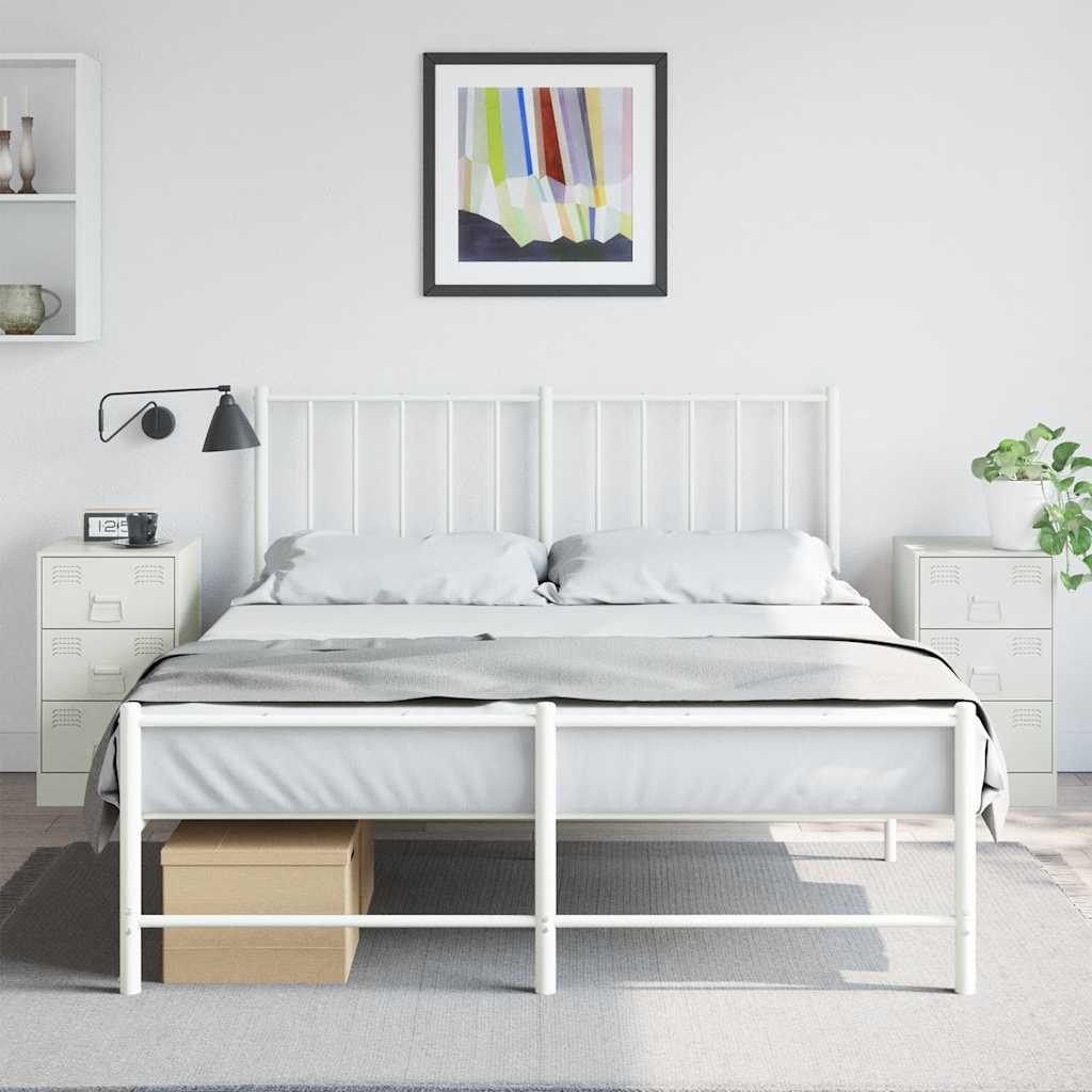 Bedside Cabinets 2 pcs White 34.5x39x62 cm Steel