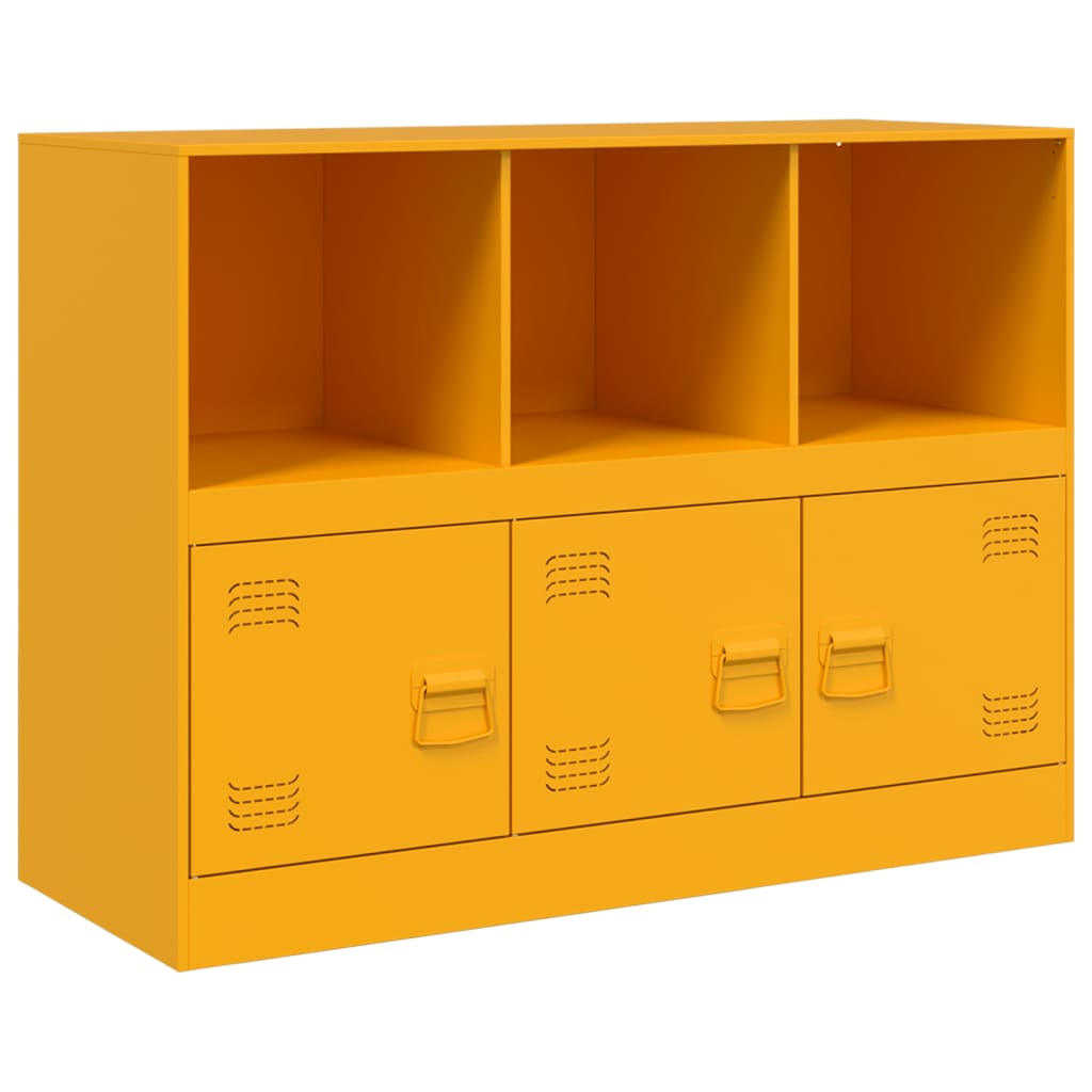 Sideboard Mustard Yellow 99x39x73 cm Steel