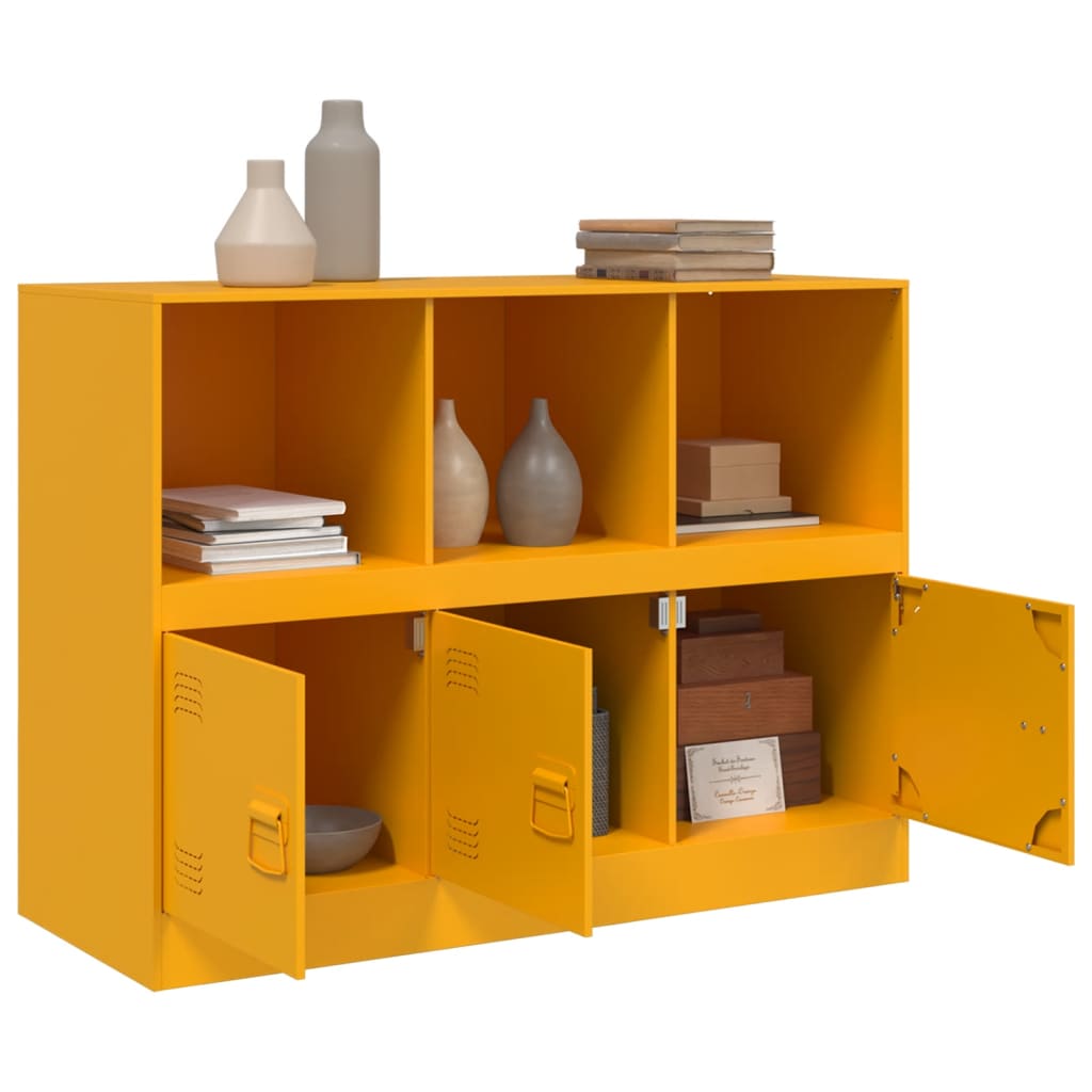 Sideboard Mustard Yellow 99x39x73 cm Steel