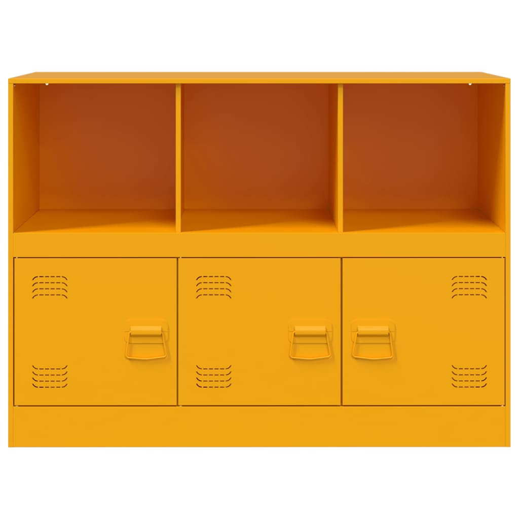 Sideboard Mustard Yellow 99x39x73 cm Steel