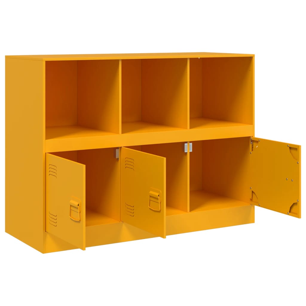 Sideboard Mustard Yellow 99x39x73 cm Steel