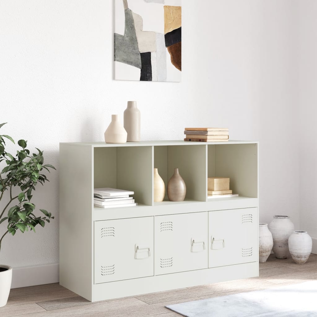 Sideboard White 99x39x73 cm Steel
