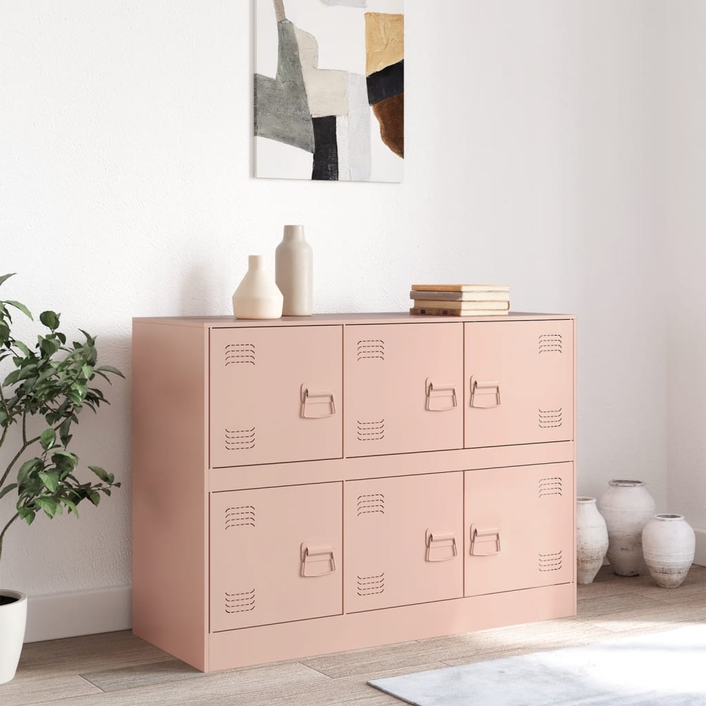 Sideboard Pink 99x39x73 cm Steel