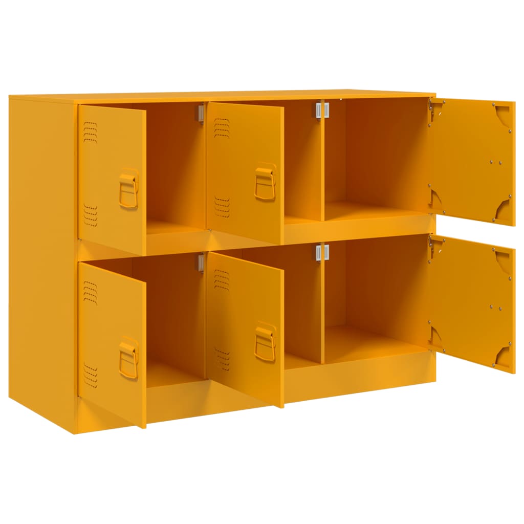 Sideboard Mustard Yellow 99x39x73 cm Steel