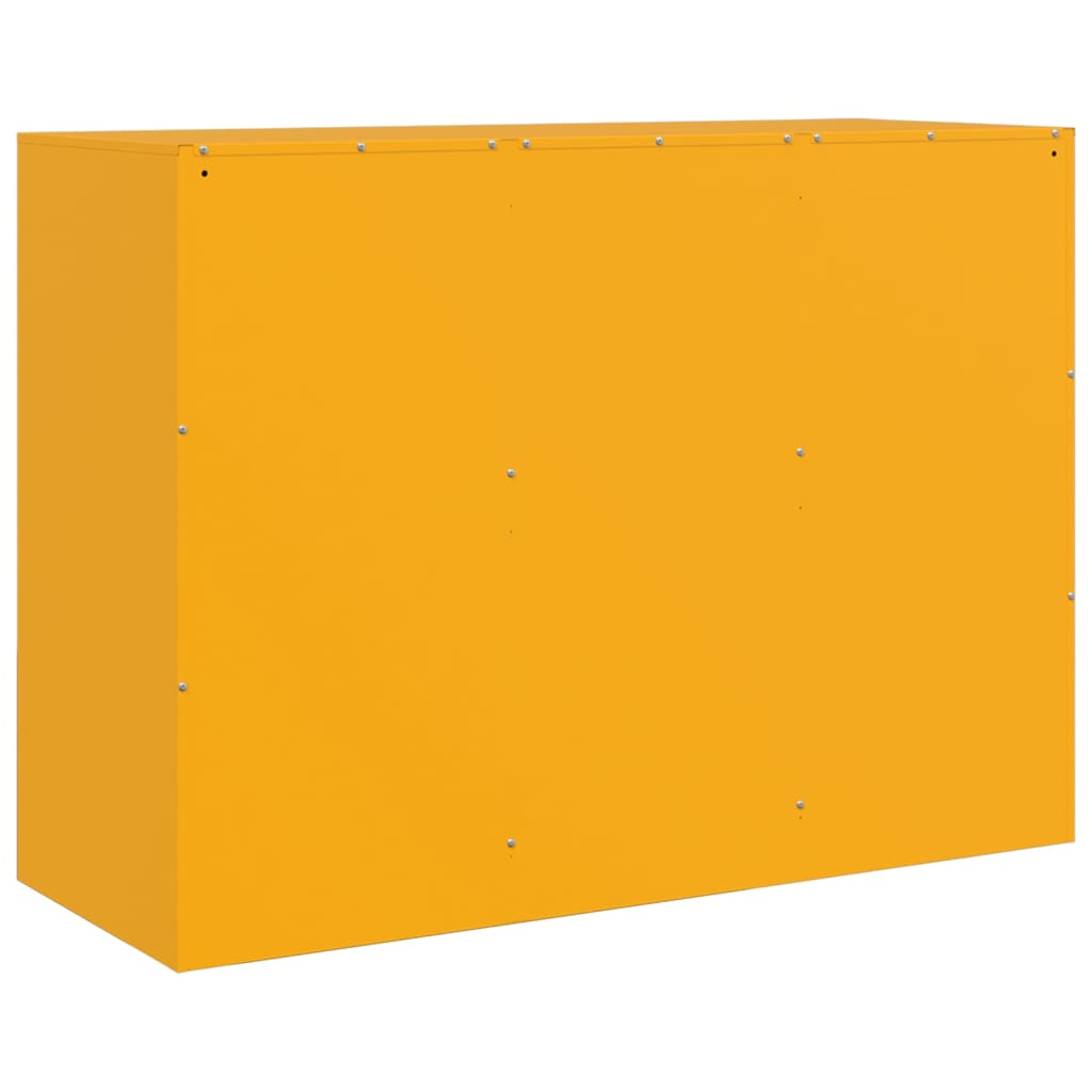 Sideboard Mustard Yellow 99x39x73 cm Steel