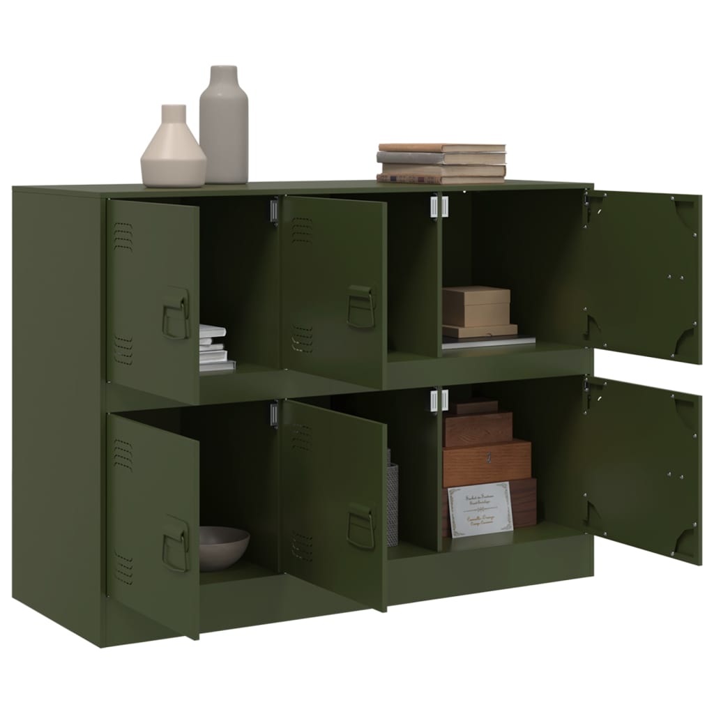 Sideboard Olive Green 99x39x73 cm Steel