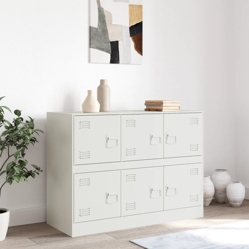 Sideboard White 99x39x73 cm Steel