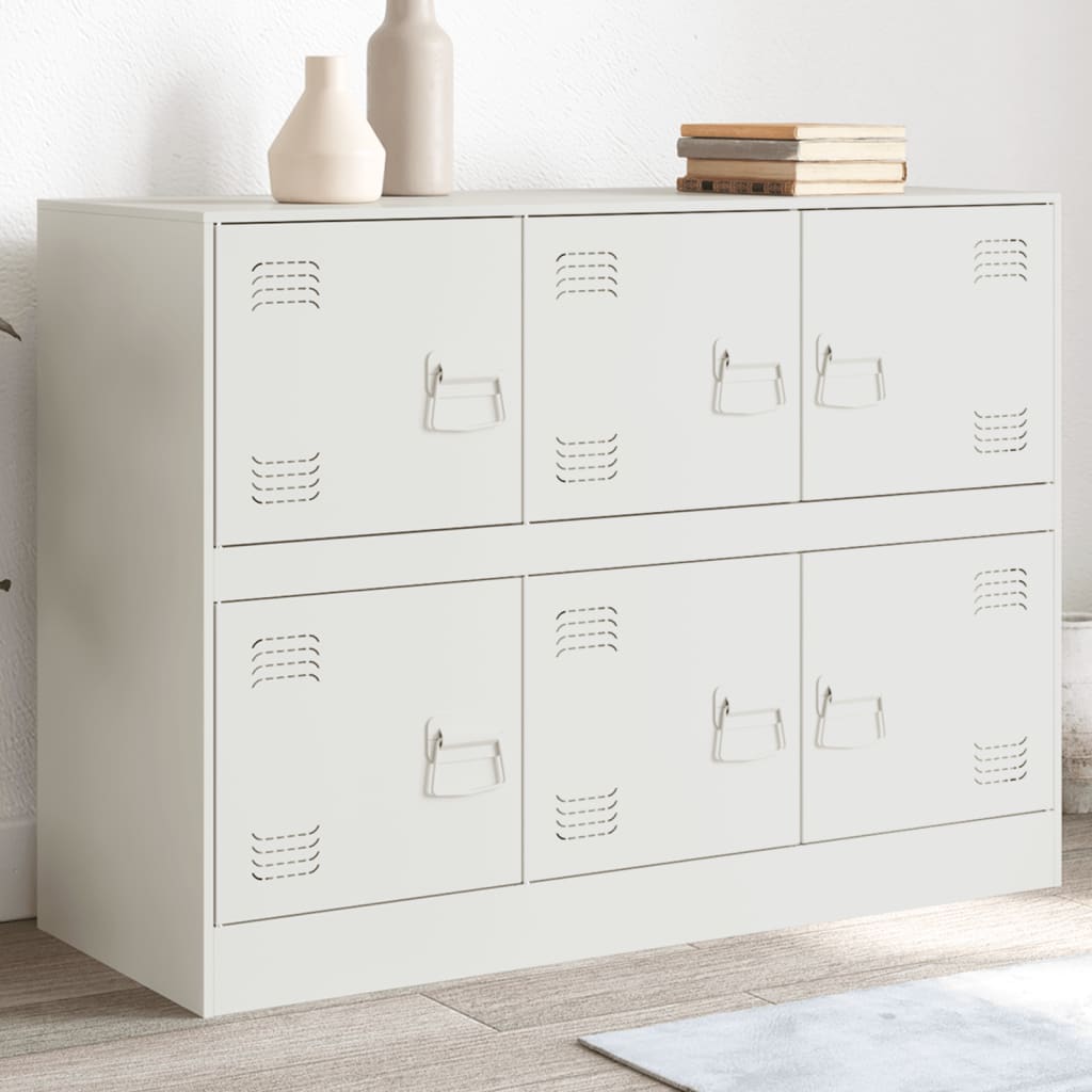 Sideboard White 99x39x73 cm Steel