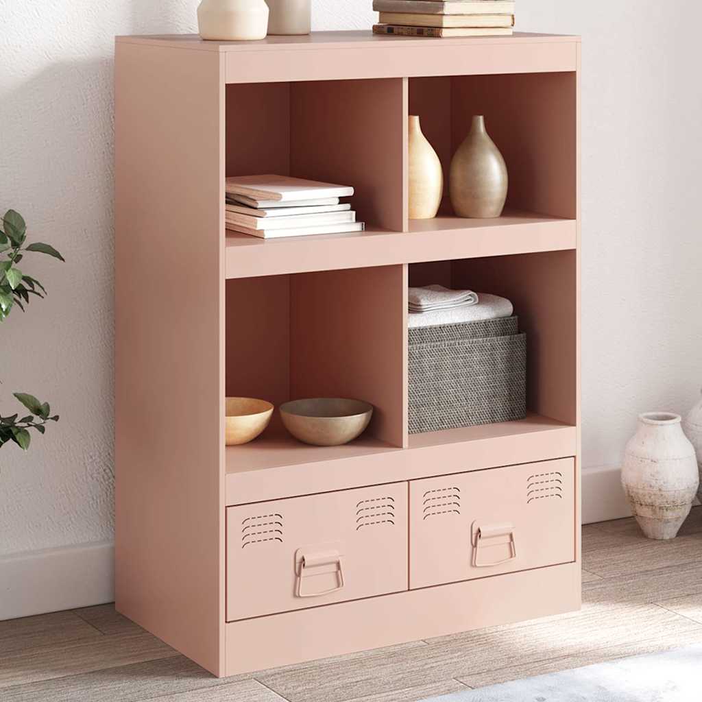 Highboard Pink 67x39x95 cm Steel