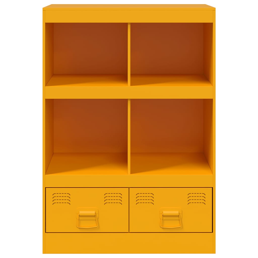 Highboard Mustard Yellow 67x39x95 cm Steel