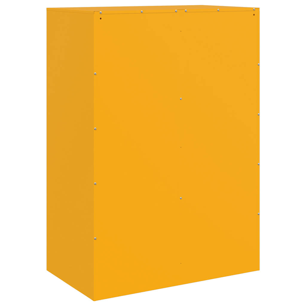 Highboard Mustard Yellow 67x39x95 cm Steel