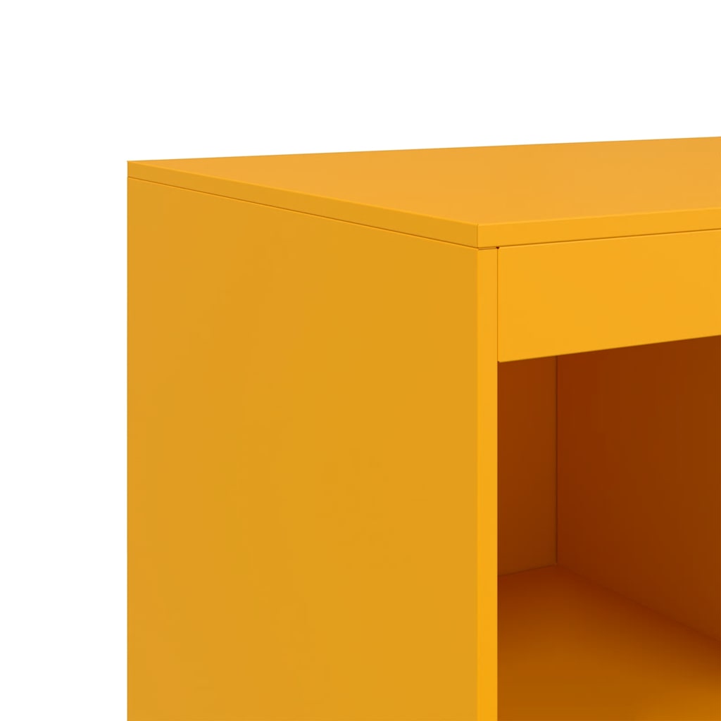 Highboard Mustard Yellow 67x39x95 cm Steel