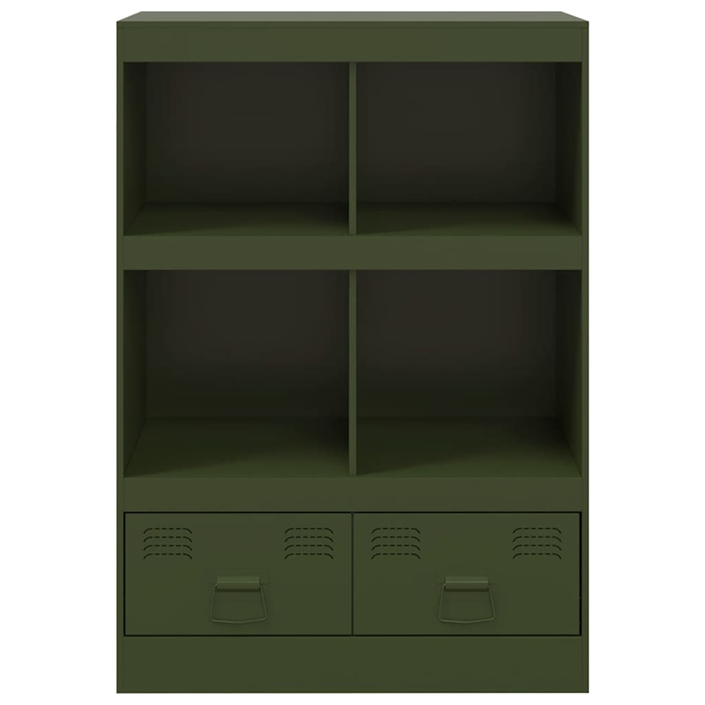 Highboard Olive Green 67x39x95 cm Steel