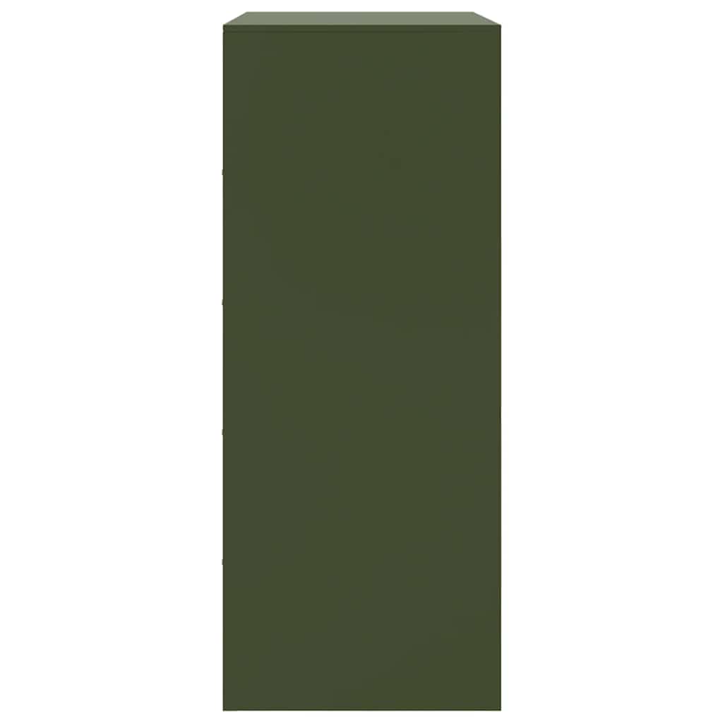 Highboard Olive Green 67x39x95 cm Steel