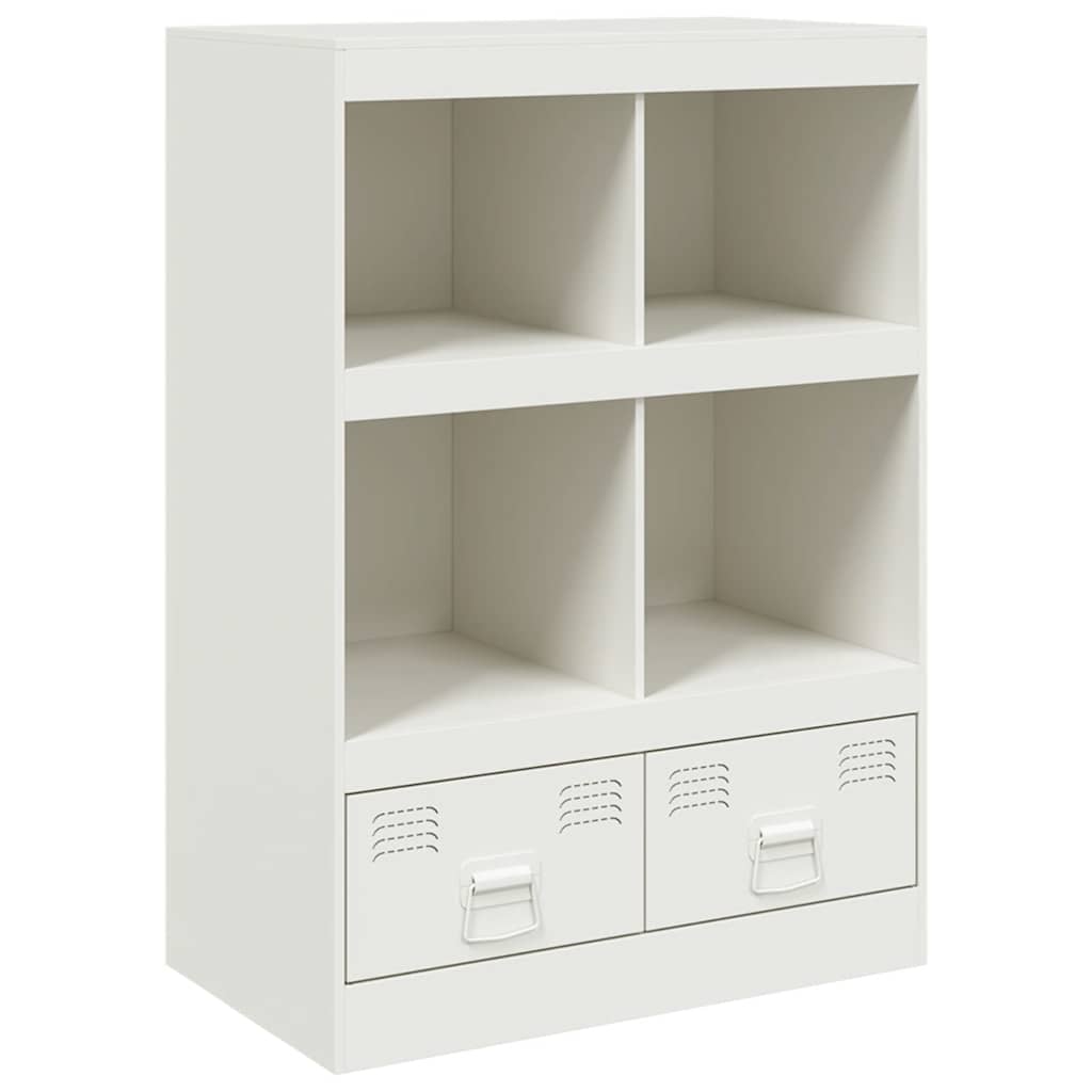 Highboard White 67x39x95 cm Steel
