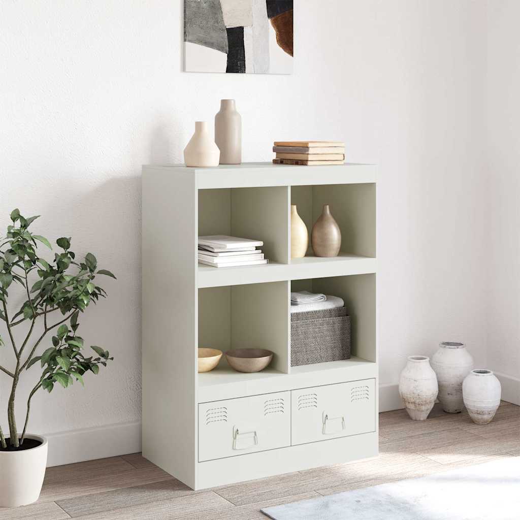 Highboard White 67x39x95 cm Steel