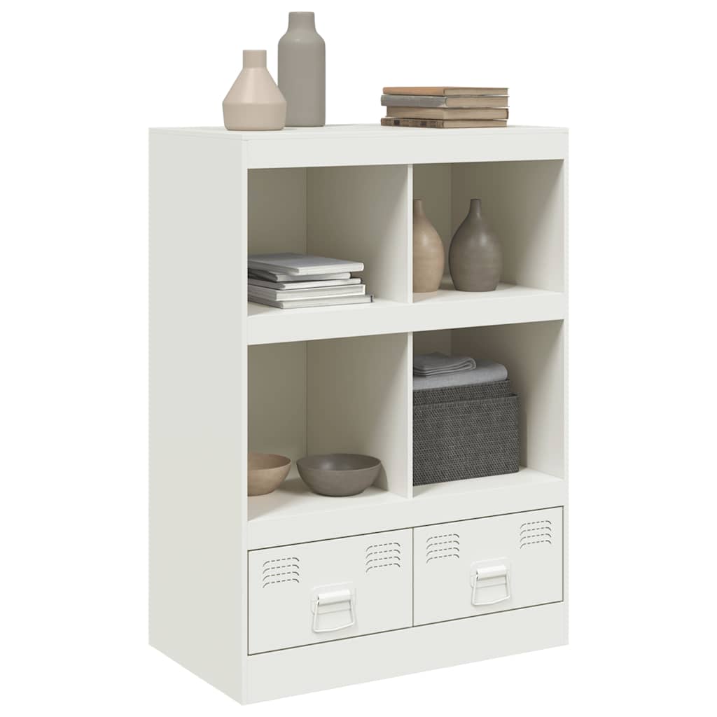 Highboard White 67x39x95 cm Steel