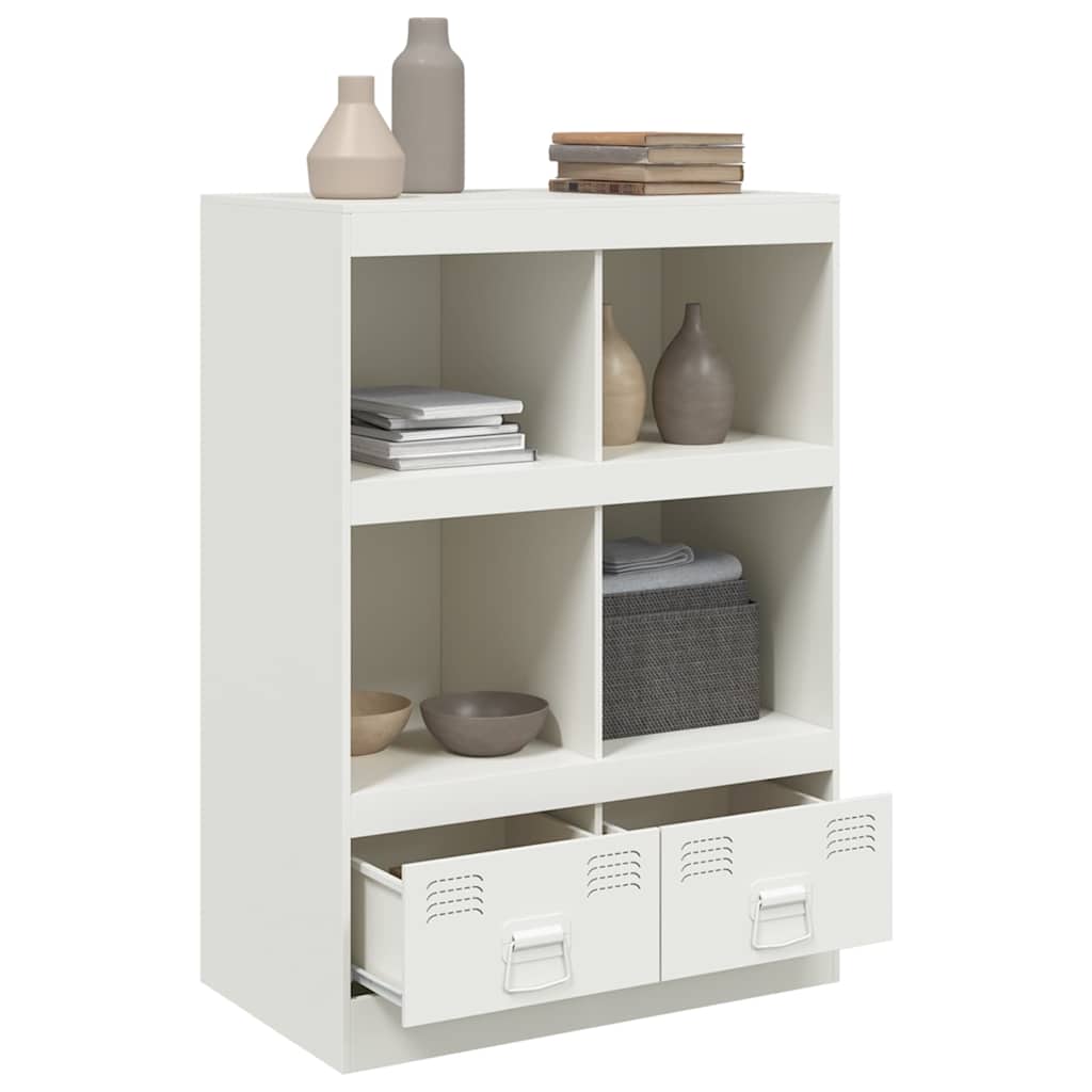 Highboard White 67x39x95 cm Steel
