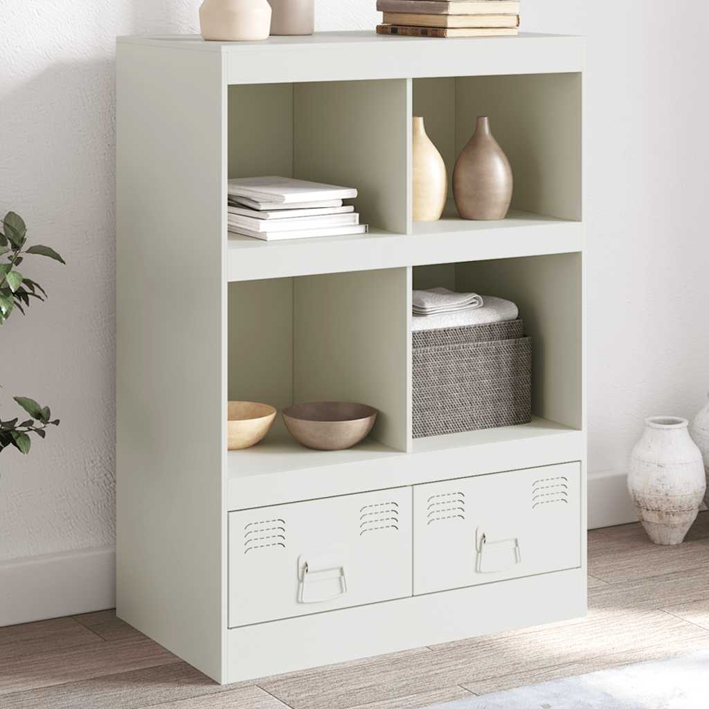 Highboard White 67x39x95 cm Steel