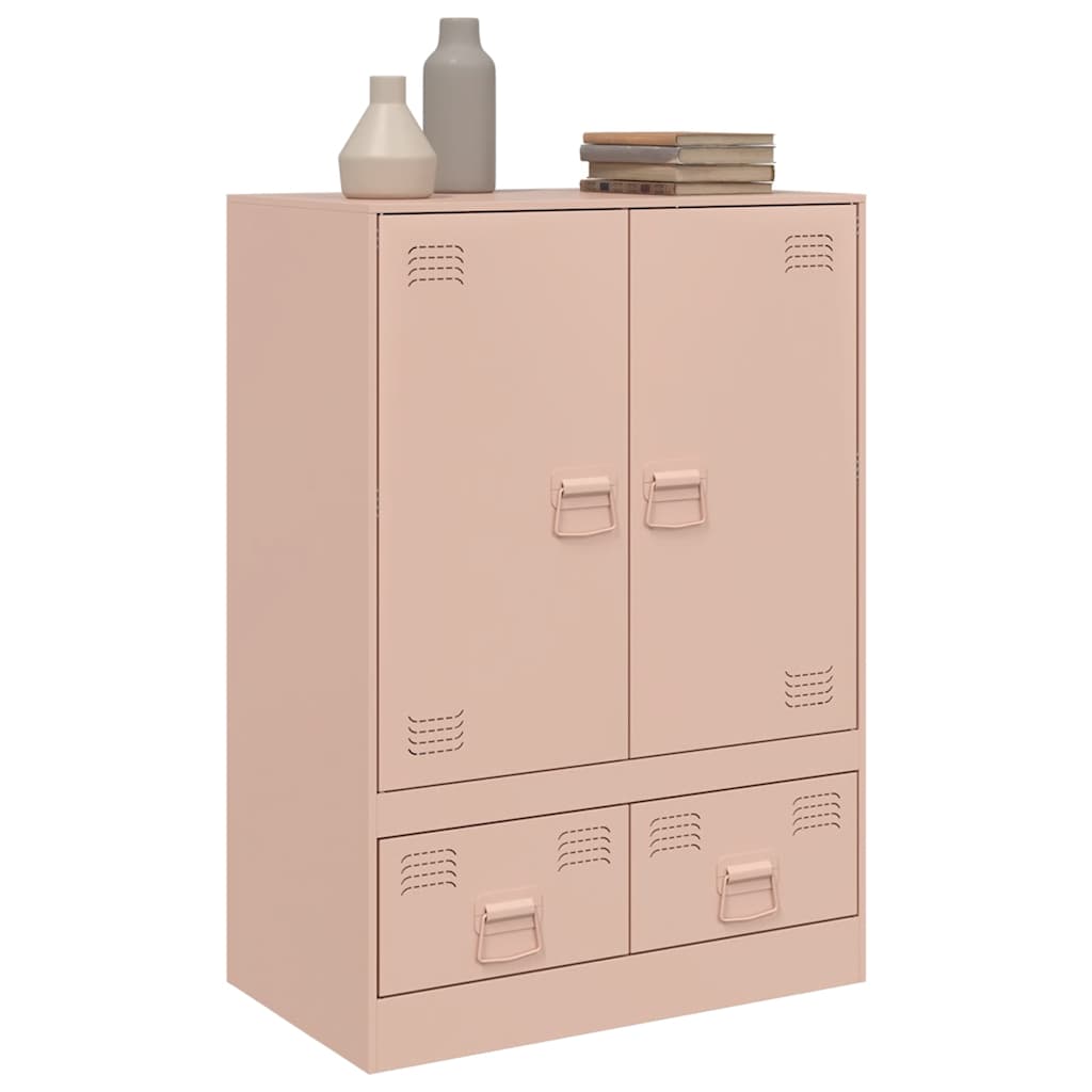 Highboard Pink 67x39x95 cm Steel