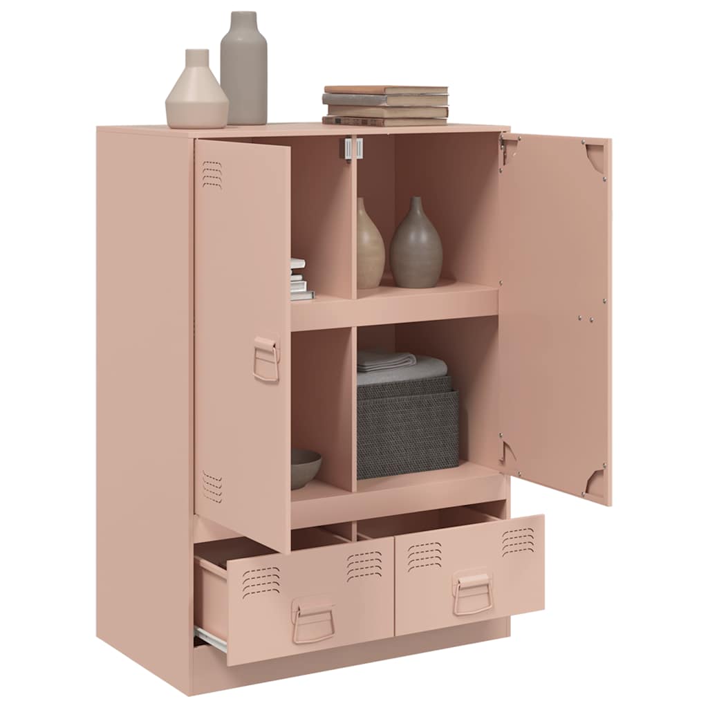 Highboard Pink 67x39x95 cm Steel