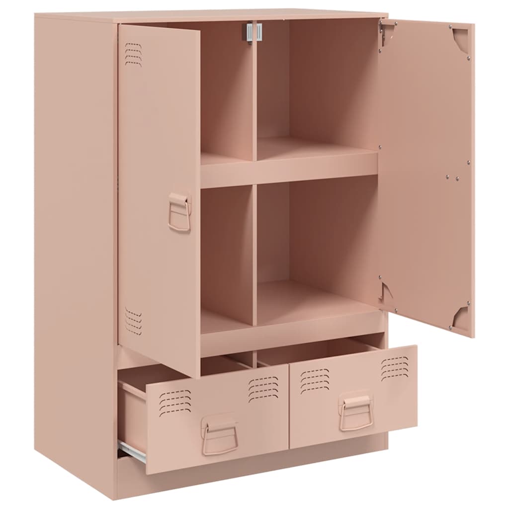 Highboard Pink 67x39x95 cm Steel