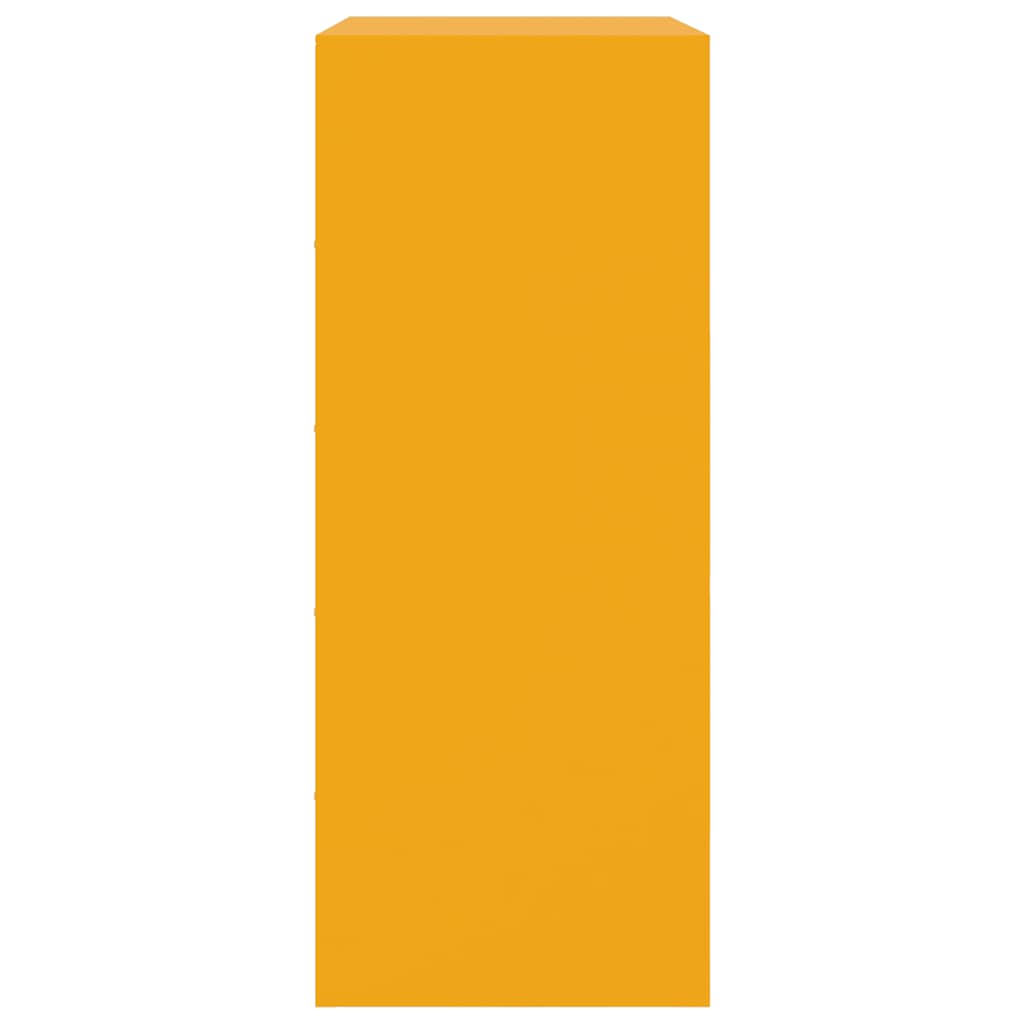 Highboard Mustard Yellow 67x39x95 cm Steel