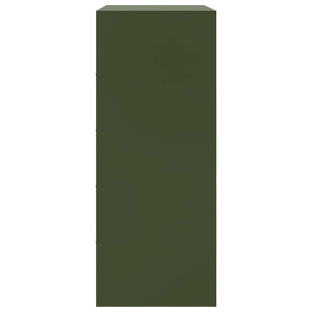 Highboard Olive Green 67x39x95 cm Steel