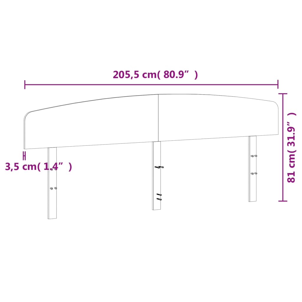 Headboard 200 cm Solid Wood Pine