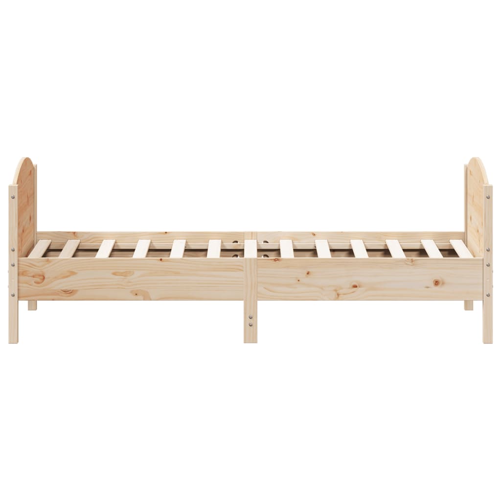 Bed Frame without Mattress 75x190 cm Small Single Solid Wood Pine