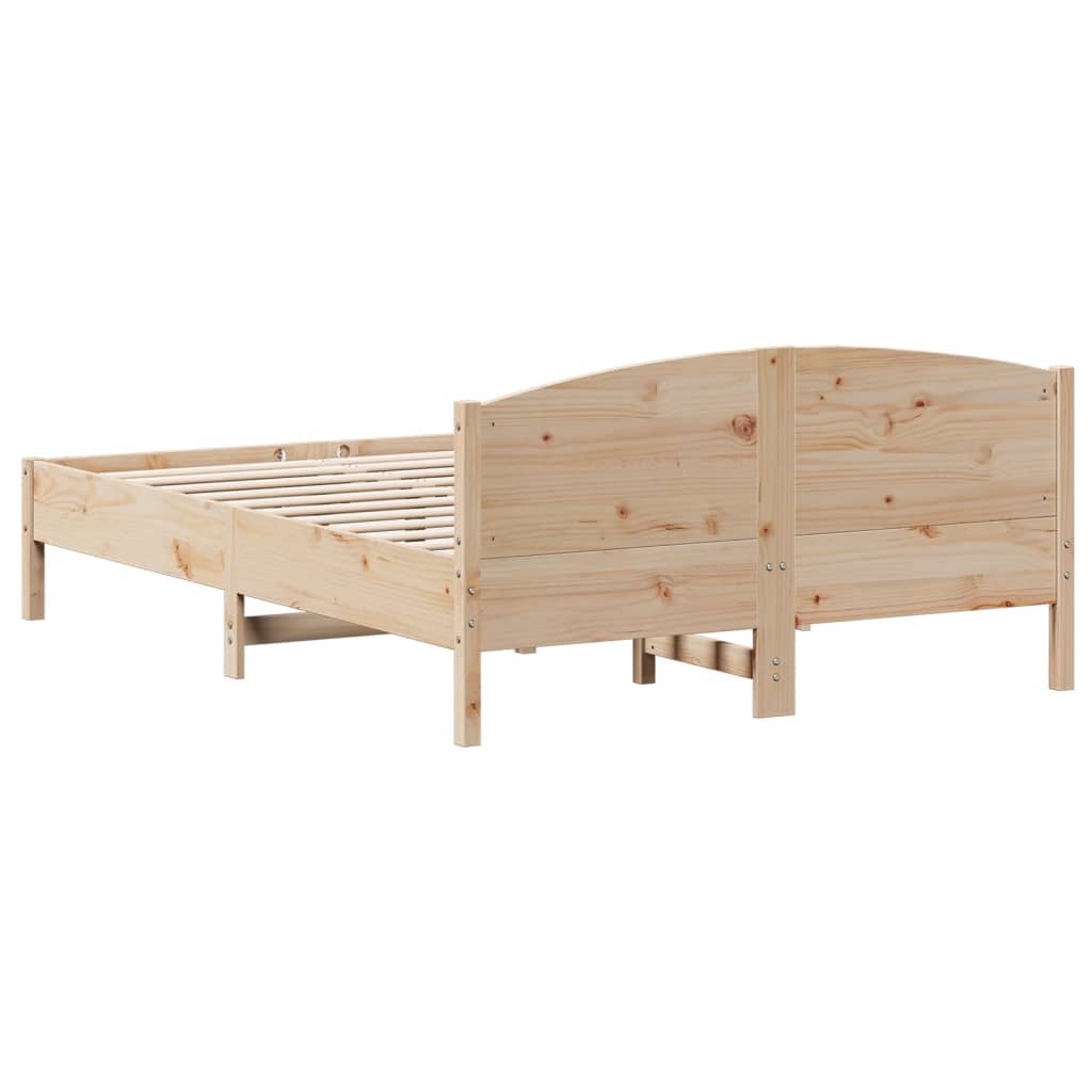 Bed Frame without Mattress 120x200 cm Solid Wood Pine