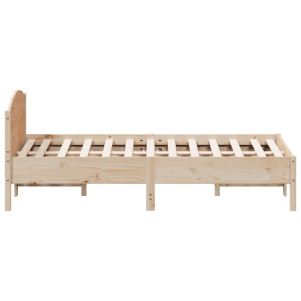 Bed Frame without Mattress 140x190 cm Solid Wood Pine