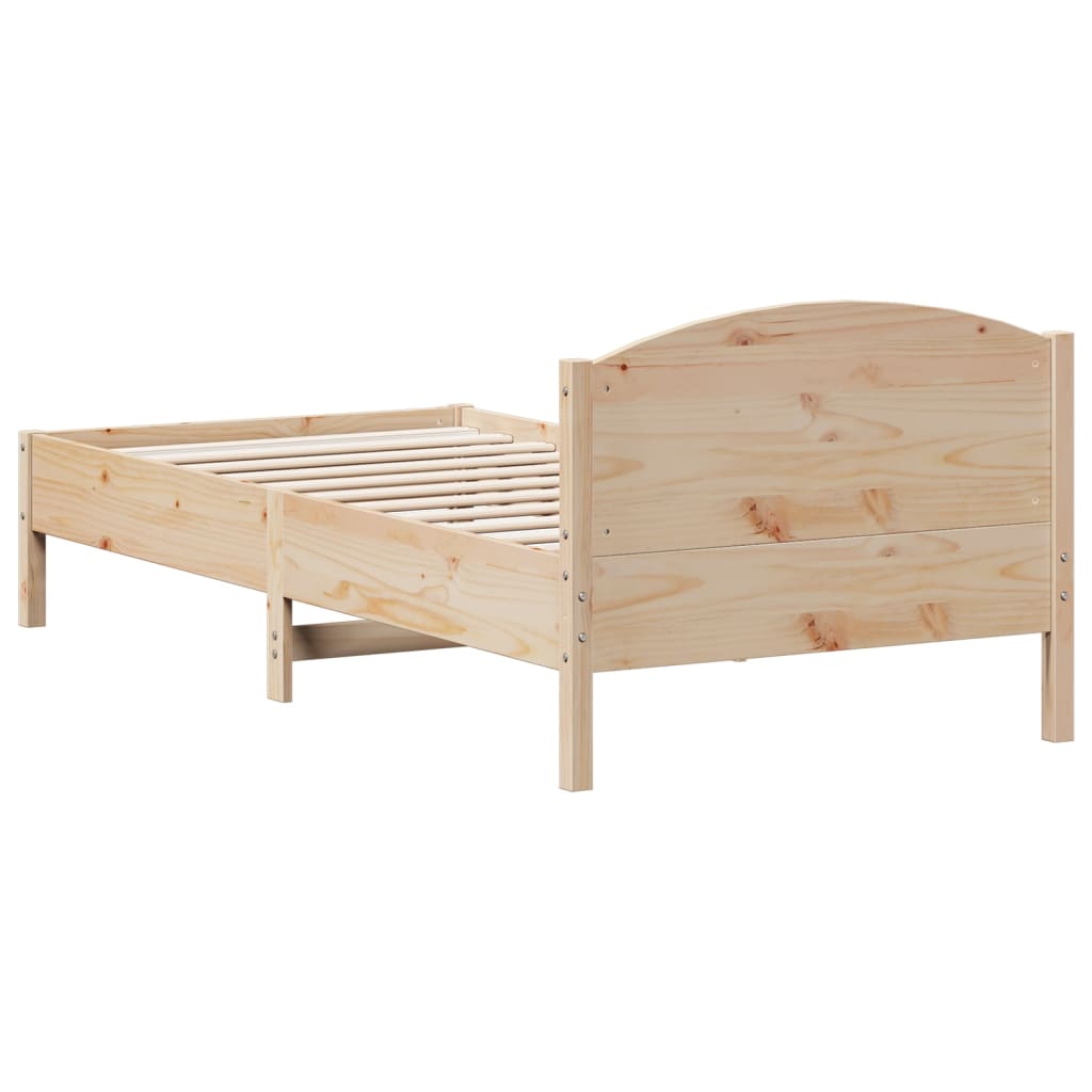Bed Frame without Mattress 100x200 cm Solid Wood Pine