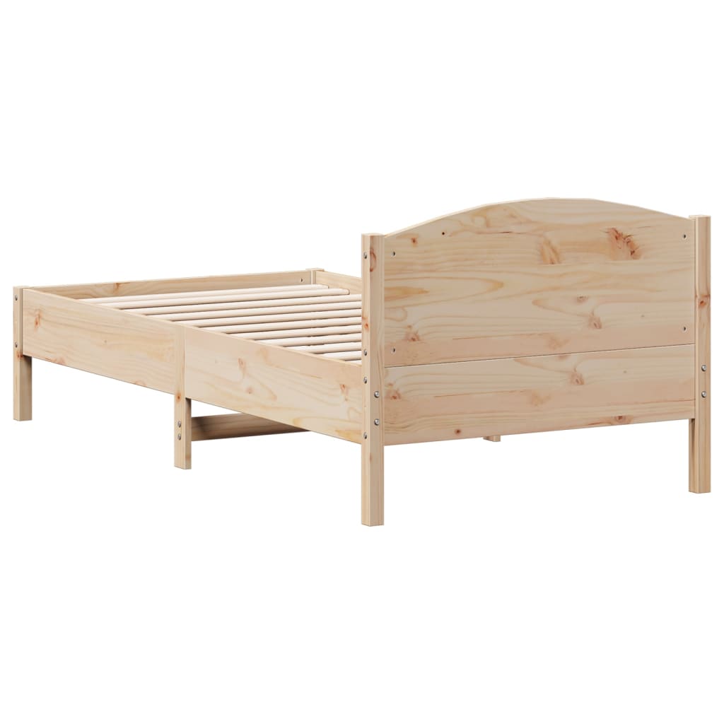 Bed Frame without Mattress 75x190 cm Small Single Solid Wood Pine