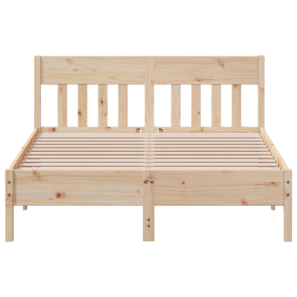 Bed Frame without Mattress 120x200 cm Solid Wood Pine