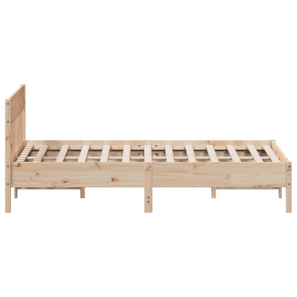 Bed Frame without Mattress 120x200 cm Solid Wood Pine