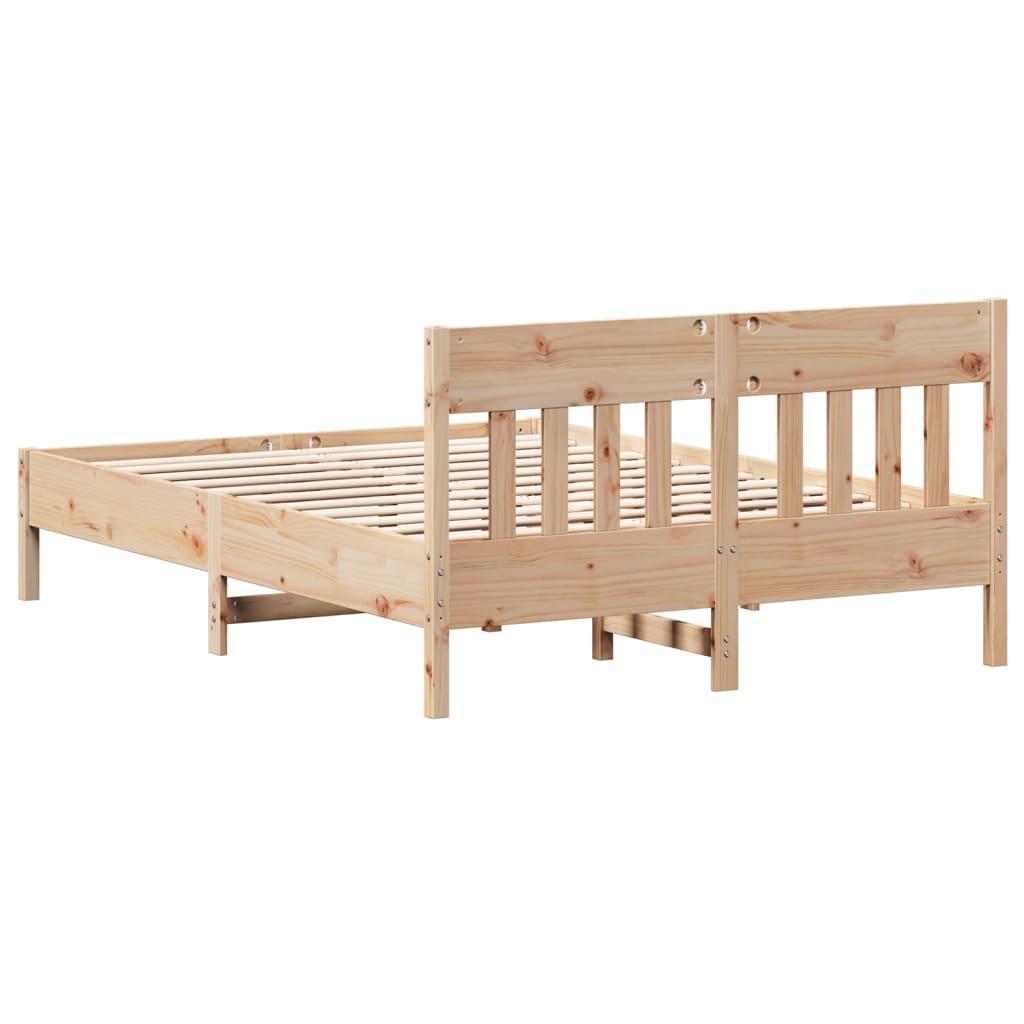 Bed Frame without Mattress 120x200 cm Solid Wood Pine