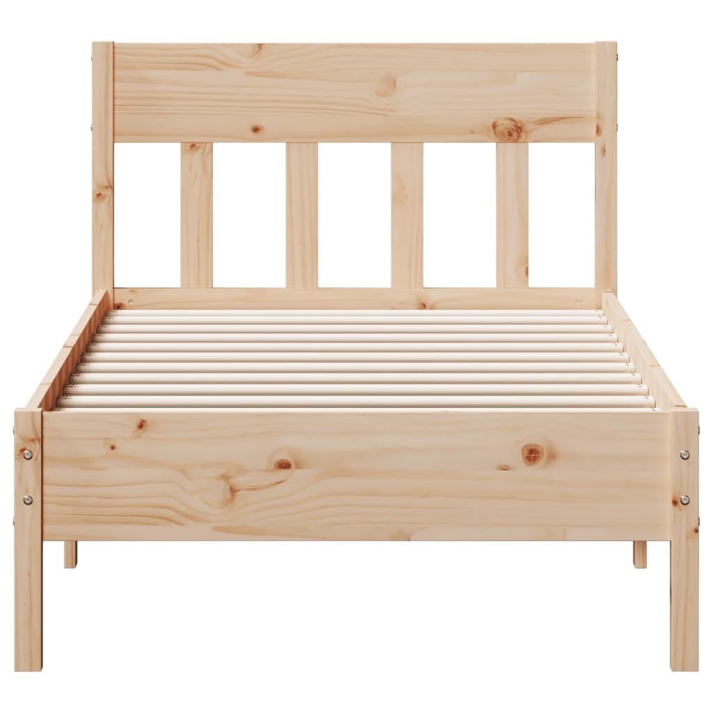 Bed Frame without Mattress 100x200 cm Solid Wood Pine