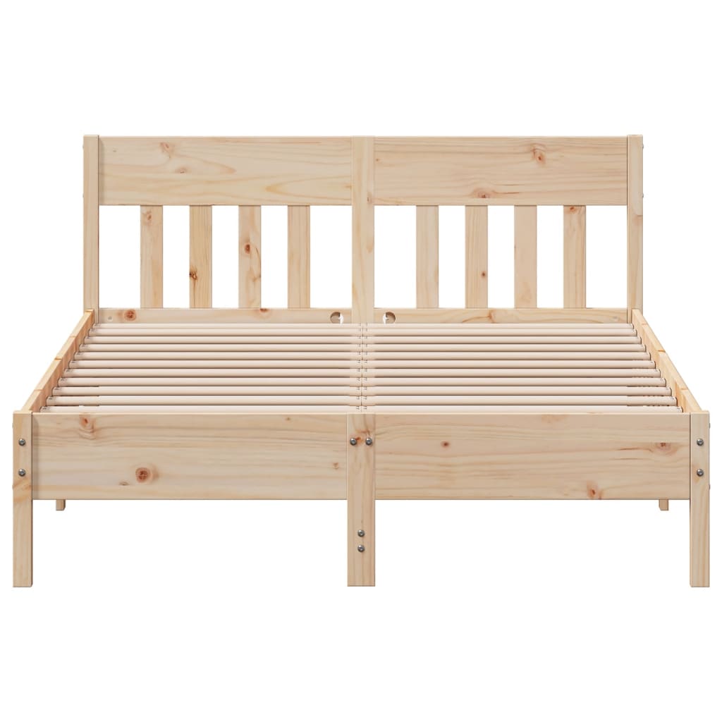 Bed Frame without Mattress 120x190 cm Small Double Solid Wood Pine