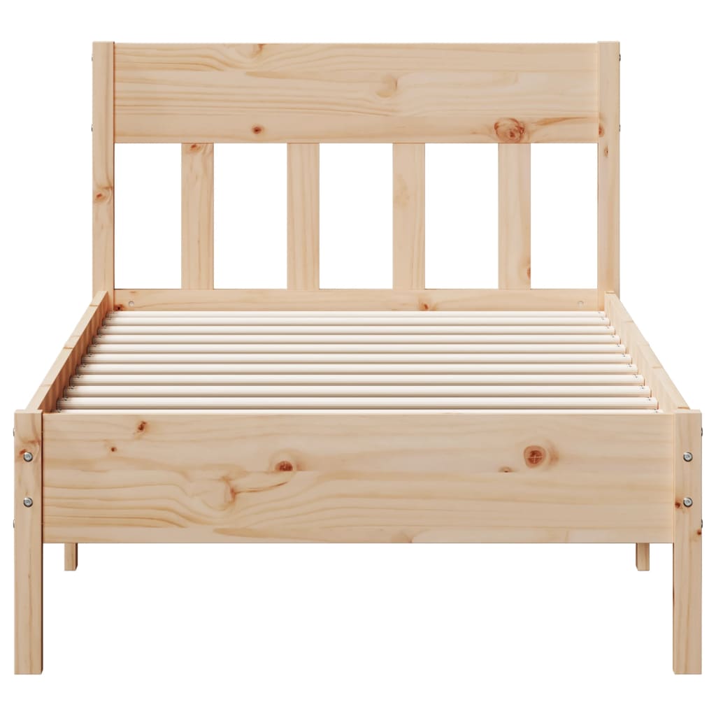 Bed Frame without Mattress 90x190 cm Single Solid Wood Pine