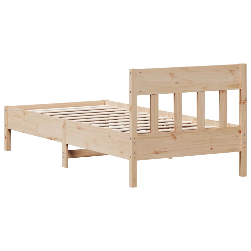 Bed Frame without Mattress 90x190 cm Single Solid Wood Pine
