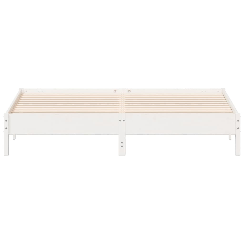 Bed Frame without Mattress White 180x200 cm Super King Solid Wood Pine