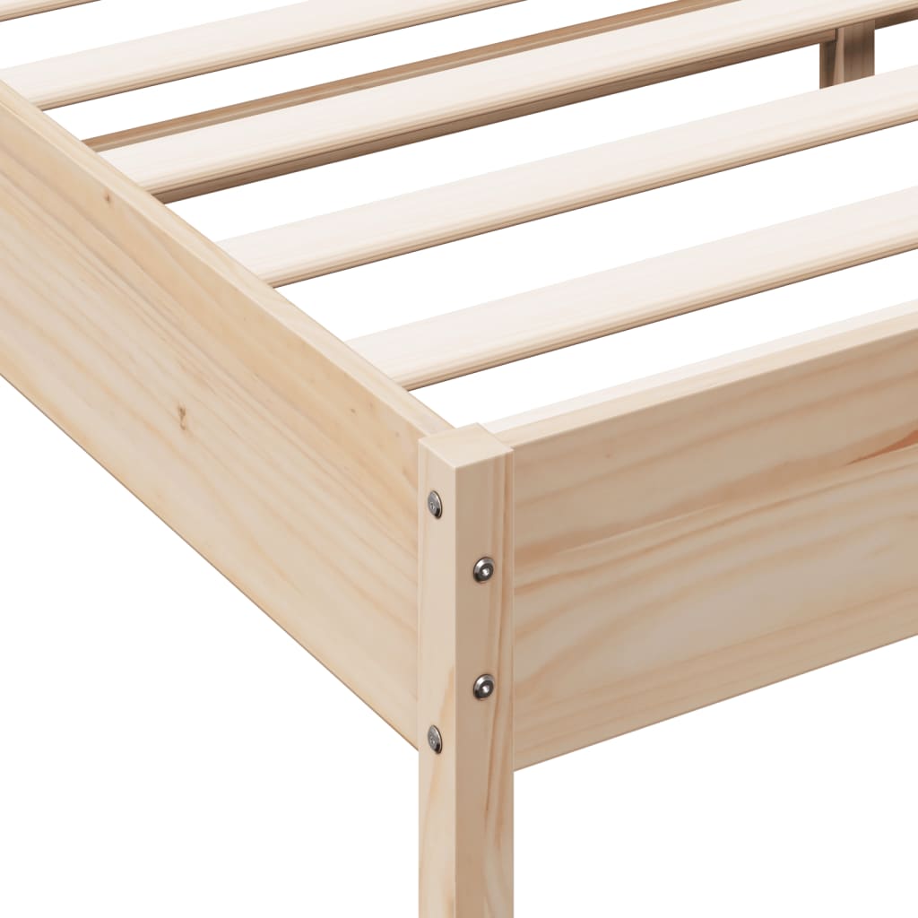 Bed Frame without Mattress 160x200 cm Solid Wood Pine